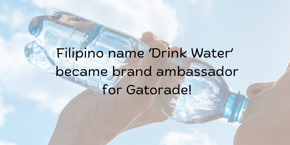 Filipino name ‘Drink Water’ became brand ambassador for Gatorade!